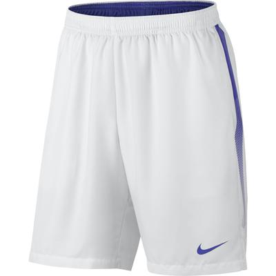 Nike Mens Dry 9 Inch Tennis Shorts - White/Blue - main image