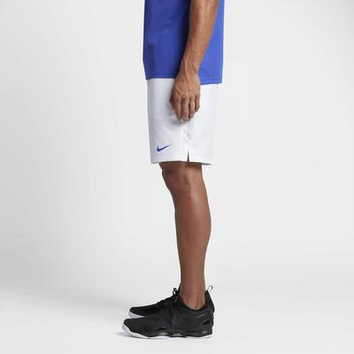 Nike Mens Dry 9 Inch Tennis Shorts - White/Blue - main image