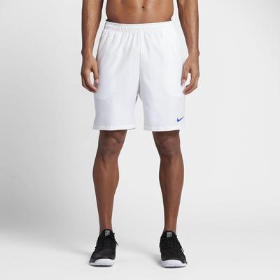 Nike Mens Dry 9 Inch Tennis Shorts - White/Blue - main image