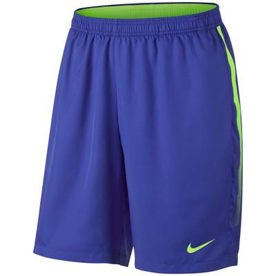 Nike Mens Dry 9 Inch Tennis Shorts - Paramount Blue/Ghost Green - main image