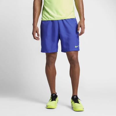 Nike Mens Dry 9 Inch Tennis Shorts - Paramount Blue/Ghost Green - main image