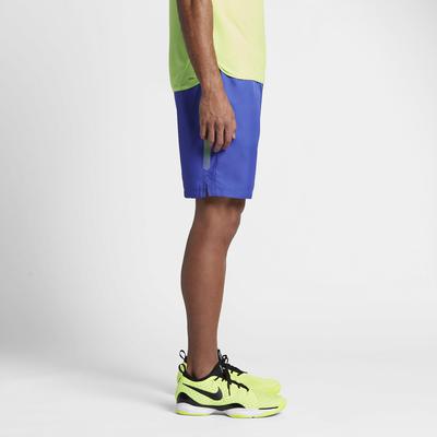 Nike Mens Dry 9 Inch Tennis Shorts - Paramount Blue/Ghost Green - main image