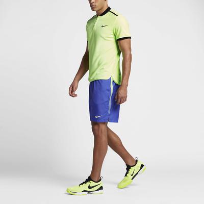 Nike Mens Dry 9 Inch Tennis Shorts - Paramount Blue/Ghost Green - main image