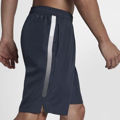 Nike Mens Dry 9 Inch Tennis Shorts Thunder Blue White Tennisnuts