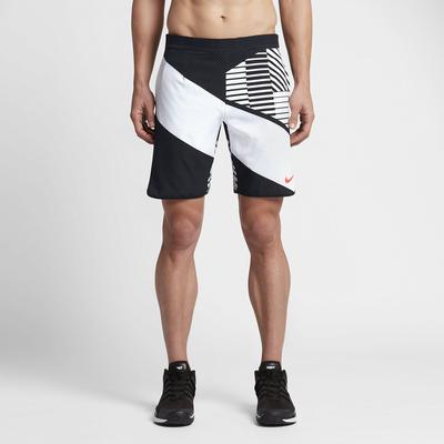 Nike Mens Flex 9 Inch Tennis Shorts - White/Black - main image