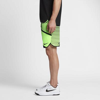 Nike Mens Flex 9 Inch Tennis Shorts - Ghost Green/Black