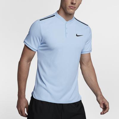 Nike Mens Court Advantage Polo - Hydrogen Blue/Black