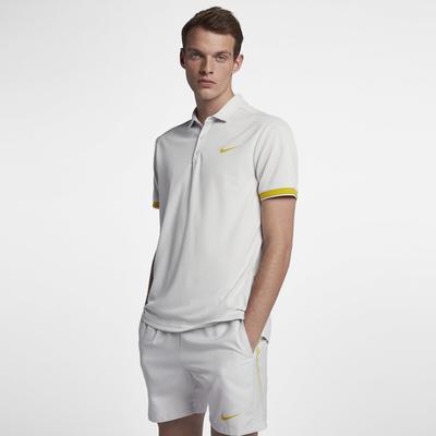 Nike Mens Dry Tennis Polo - Vast Grey/Bright Citron - main image