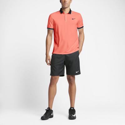 Nike Mens Dry Tennis Polo - Hyper Orange/Black - main image