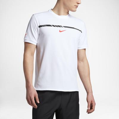 Nike Mens AeroReact Rafa Challenger Top - White/Hyper Orange - main image