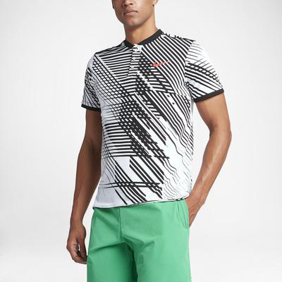 Nike Mens RF Advantage Tennis Polo - White/Black - main image