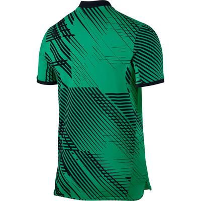 Nike Mens RF Advantage Tennis Polo - Stadium Green/Black - Tennisnuts.com