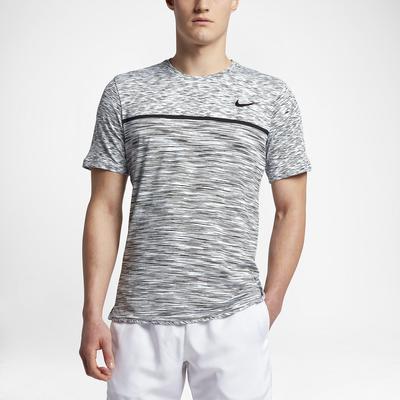 Nike Mens Court Dry Challenger Tennis Top White Black