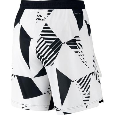 Nike Mens Dry 9 Inch Tennis Shorts - White/Black - main image