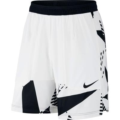 Nike Mens Dry 9 Inch Tennis Shorts - White/Black - main image