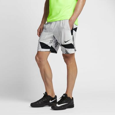 Nike Mens Dry 9 Inch Tennis Shorts - White/Black - main image