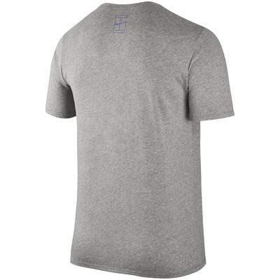 Nike Mens Roger Federer Tee - Dark Grey Heather/Polar Blue - main image