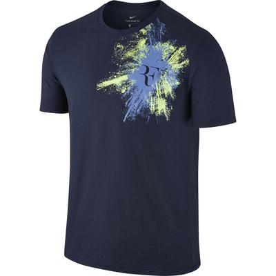 Nike Mens Roger Federer Tee - Midnight Navy/Polar Blue - main image