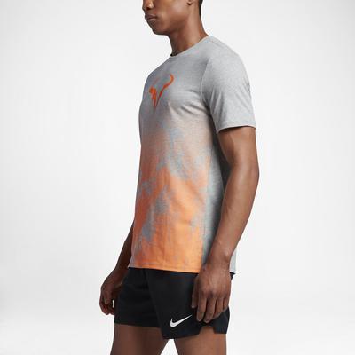 Nike Mens Rafa T-Shirt - Dark Grey Heather/Tart - main image