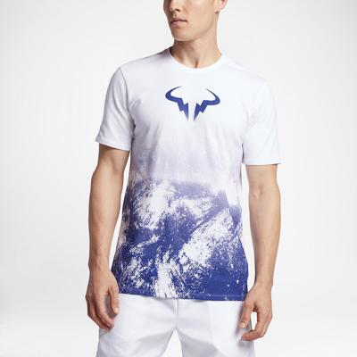 Nike Mens Rafa T-Shirt - White/Paramount Blue