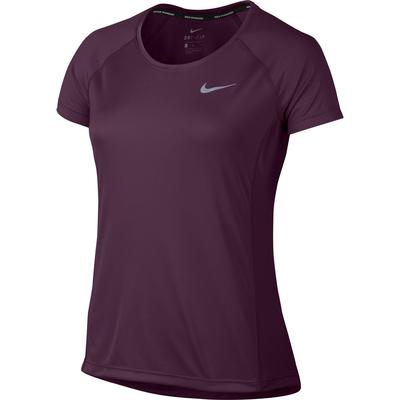 Nike Womens Dry Miler Run Top - Bordeaux