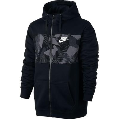 Nike Mens Sportswear Full-Zip Fleece Hoodie - Black - main image