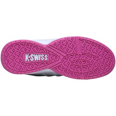 K-Swiss Kids Ultrascendor Omni Tennis Shoes [Sizes J3-J5 1/2] - White/Pink
