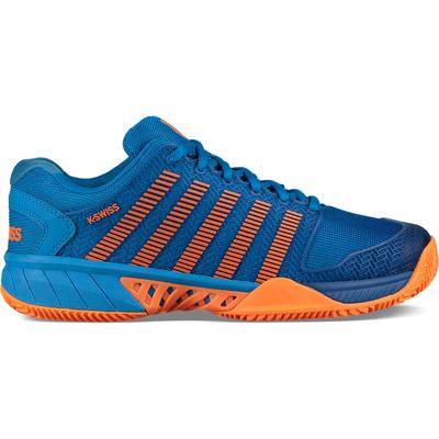 K-Swiss Kids Hypercourt Express HB Tennis Shoes - Brilliant Blue/Neon Orange