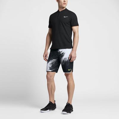 Nike Mens Flex 9 Inch Tennis Shorts - Black/White - main image