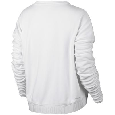 Nike Womens Long-Sleeve Cropped Tennis Top - White - main image