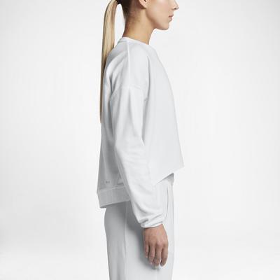 Nike Womens Long-Sleeve Cropped Tennis Top - White - main image