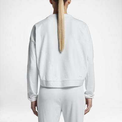 Nike Womens Long-Sleeve Cropped Tennis Top - White - main image