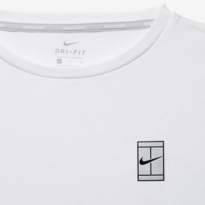 Nike Womens Long-Sleeve Cropped Tennis Top - White - main image