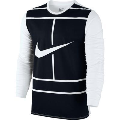 Nike Mens Practice Tennis Top - Black/White - main image