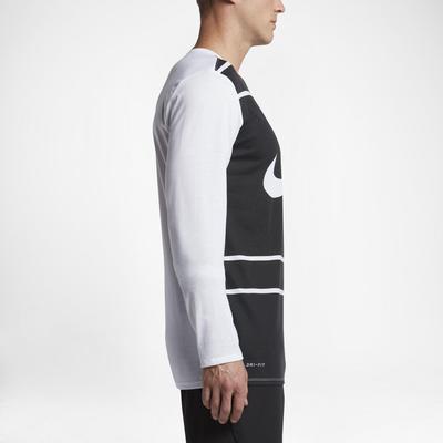 Nike Mens Practice Tennis Top - Black/White - main image