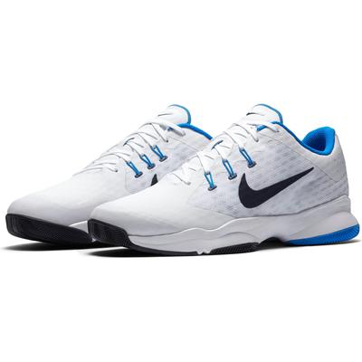 Nike Mens Air Zoom Ultra Tennis Shoes - White/Blue - main image