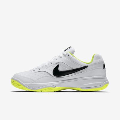 Nike Mens Court Lite Tennis Shoes - White/Volt - main image