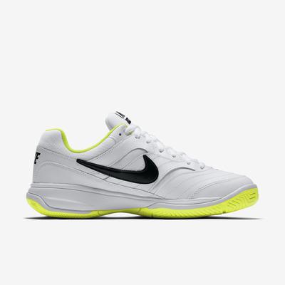 Nike Mens Court Lite Tennis Shoes - White/Volt - main image