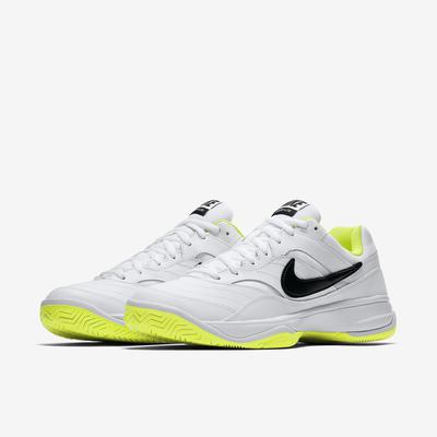 Nike Mens Court Lite Tennis Shoes - White/Volt - main image