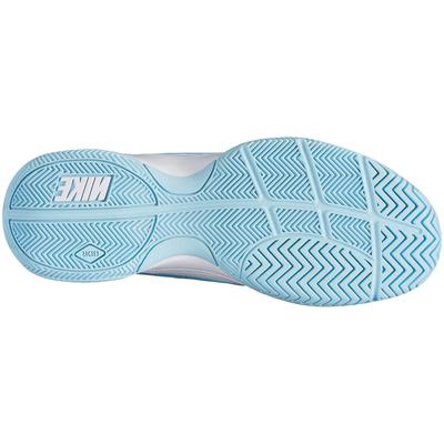 Nike Womens Court Lite Tennis Shoes - White/Still Blue - main image