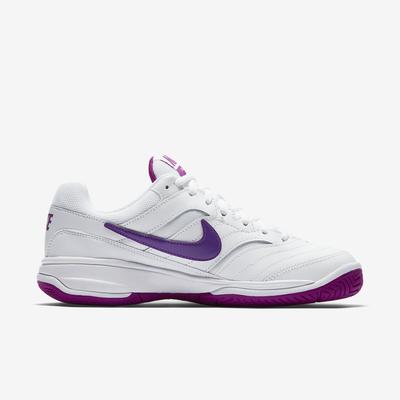 Nike Womens Court Lite Tennis Shoes - White/Vivid Purple - main image