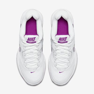 Nike Womens Court Lite Tennis Shoes - White/Vivid Purple - main image