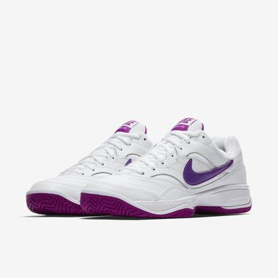 Nike Womens Court Lite Tennis Shoes - White/Vivid Purple - main image