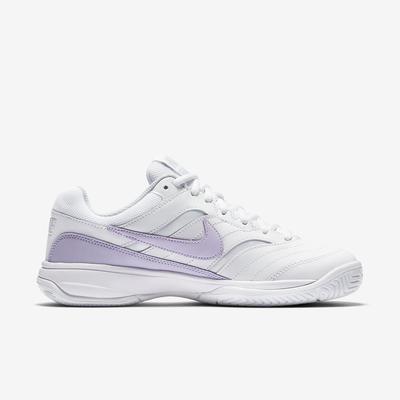 Nike Womens Court Lite Tennis Shoes - White/Violet - main image