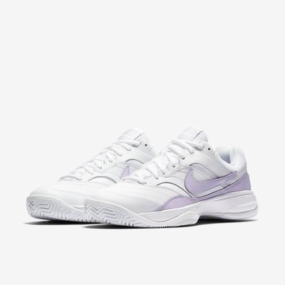 Nike Womens Court Lite Tennis Shoes - White/Violet - main image