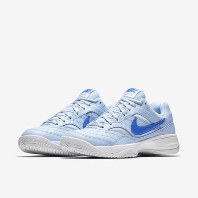 Nike Womens Court Lite Tennis Shoes - Ice Blue/White - main image