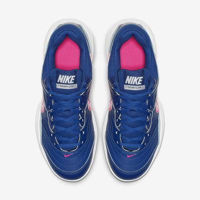 Nike Womens Lite Tennis Shoes - Blue/Shocking Pink - Tennisnuts.com