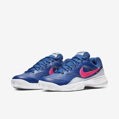 Nike Womens Lite Tennis Shoes - Blue/Shocking Pink - main image