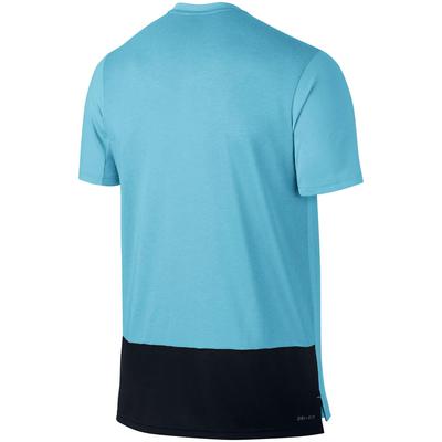 Nike Mens Court Dry Tennis Tee - Vivid Sky Blue/Black - main image