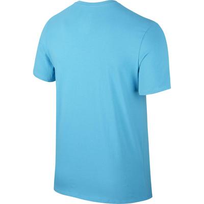 Nike Mens Rafa Crew Short Sleeve Tee - Omega Blue - Tennisnuts.com